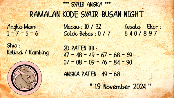 Prediksi Busan Night