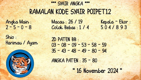 Prediksi Poipet12