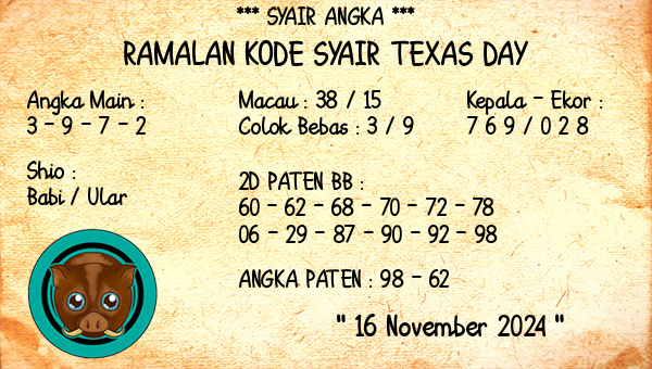 Prediksi Texas Day