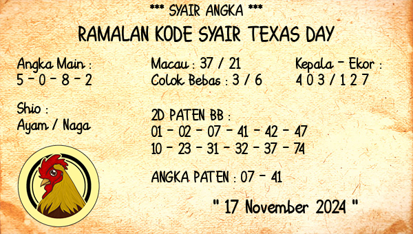 Prediksi Texas Day