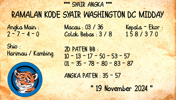 Prediksi Washington Dc Midday